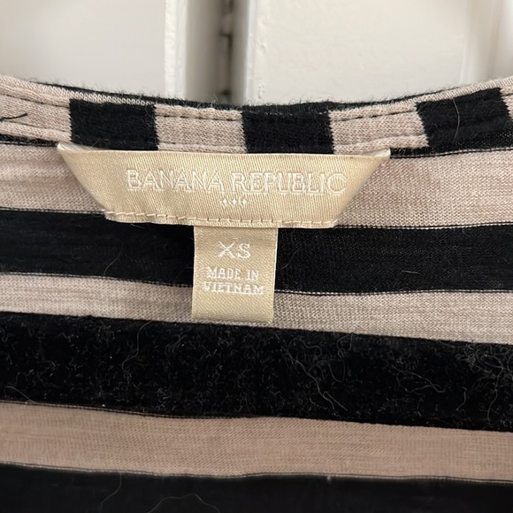 Banana Republic tan and black striped t-shirt dress w belt size XS - Picture 3 of 7